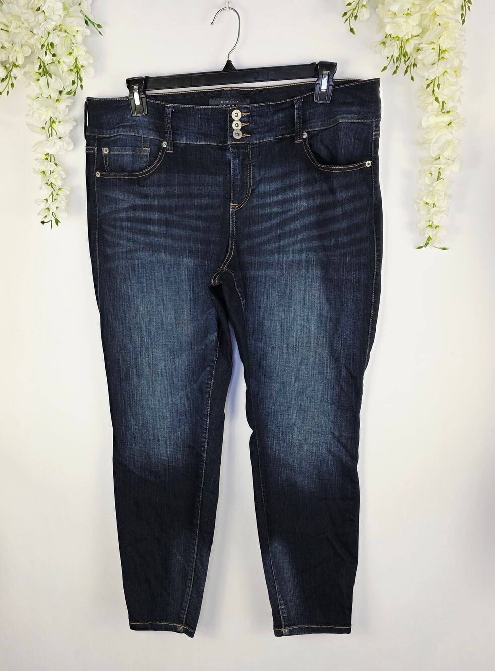 Torrid Premium Jegging Plus Size 20R Dark Wash Stretch Skinny Y2K 2003 Mid Rise - Picture 1 of 12